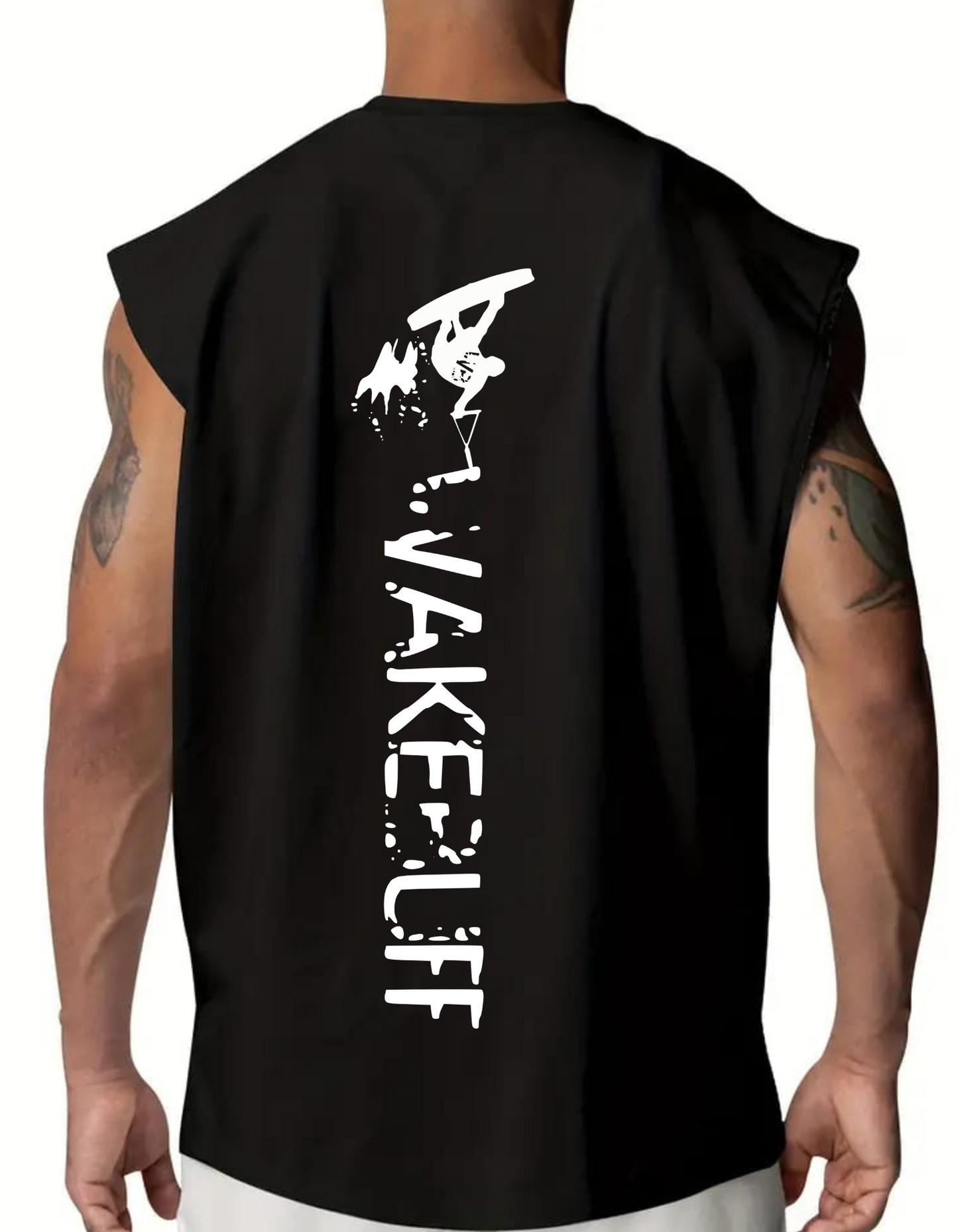 SLEEVELESS T-SHIRT. WAKEBUFF LOGO
