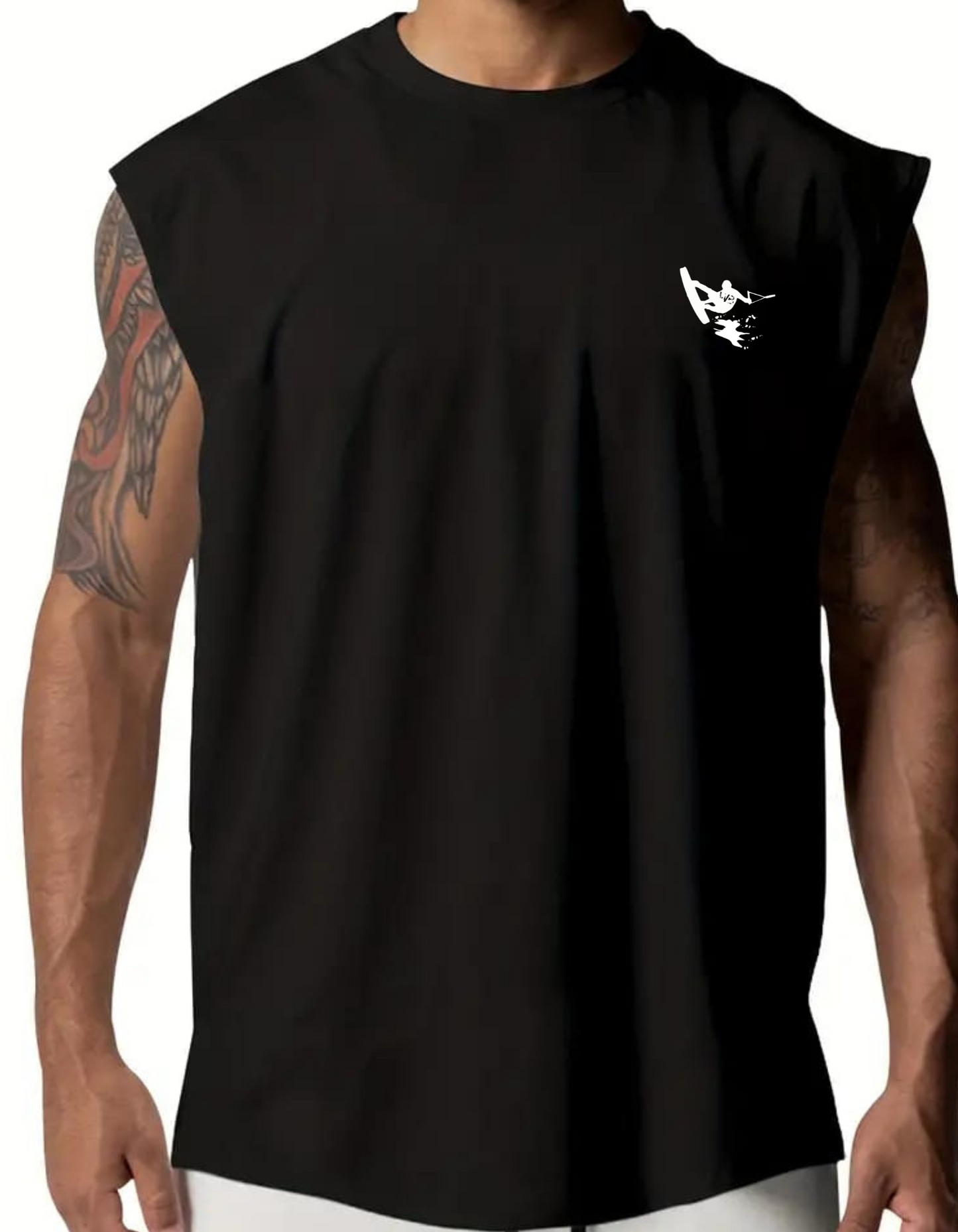 SLEEVELESS T-SHIRT. WAKEBUFF LOGO