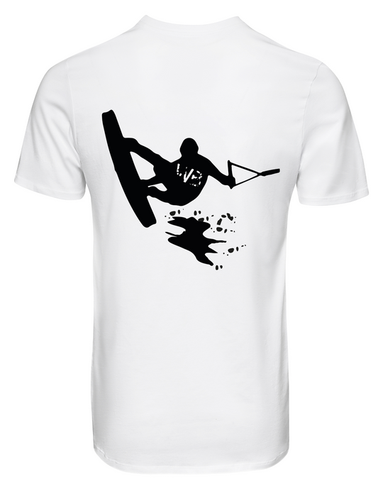 White Tee. WAKEBUFF LOGO.