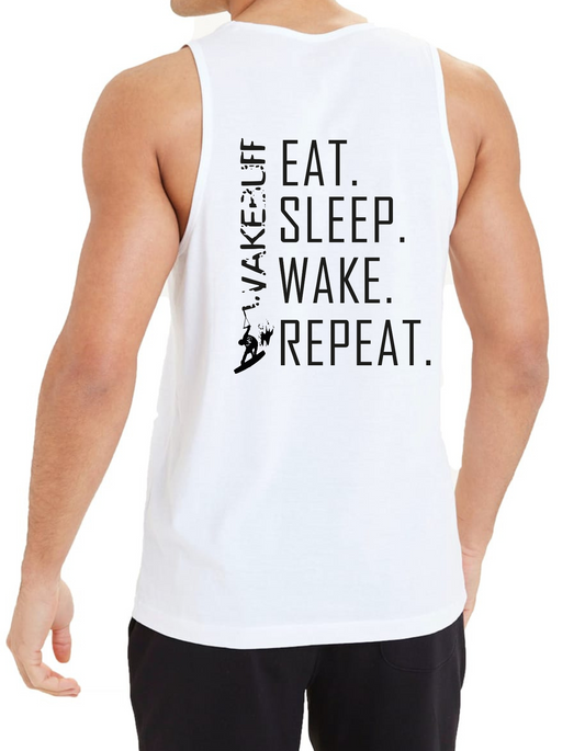 Slim-Fit Vest. EAT.SLEEP.WAKE.REPEAT.